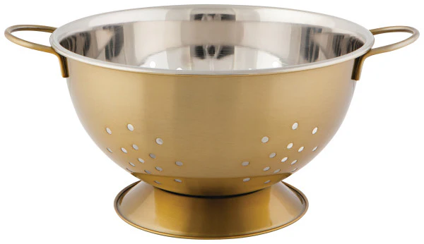 Poyome - Metal Colander, Gold